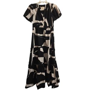 Maeve By Anthropology The Sommerset Black and White Dress